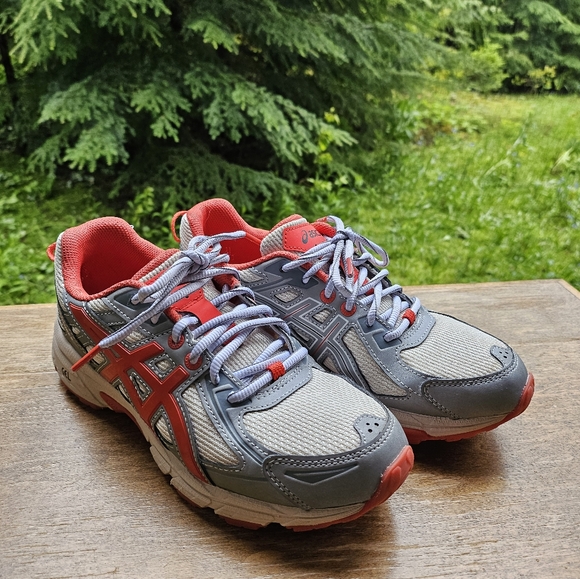 Asics Gel Venture x Kirsh collab, size 7, Birch/Firey Red - Picture 5 of 12